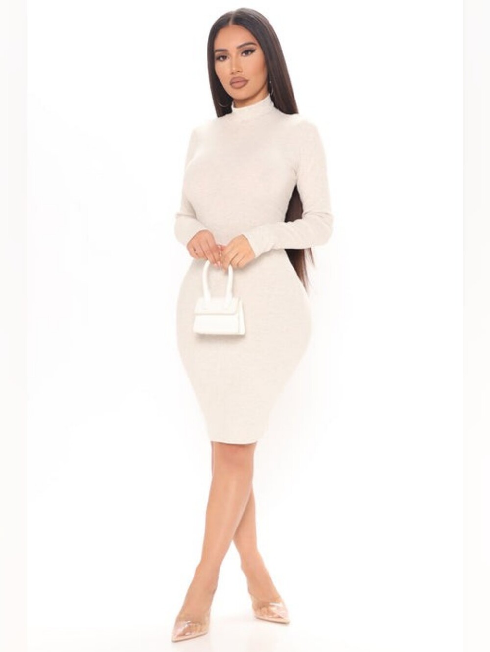 Fashion Nova Mock Neck Dress